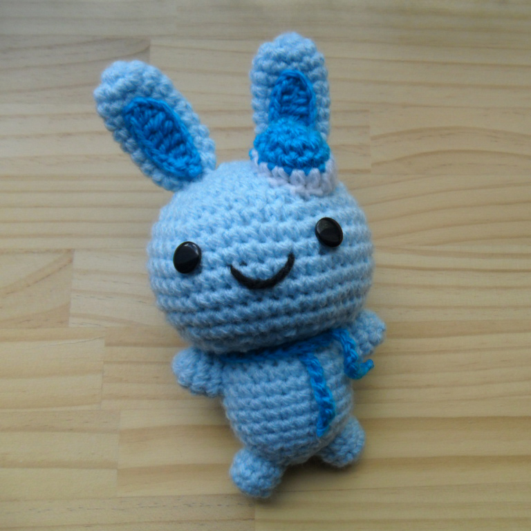 Amigurumi doll, crochet toy - blue bunny