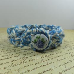 Handmade bracelet - blue & white