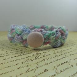 Handmade crochet bracelet - pastel color