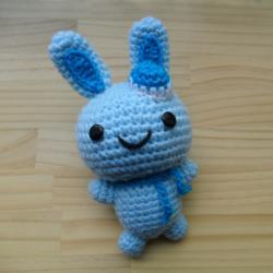 Amigurumi doll, crochet toy - blue bunny